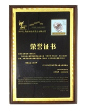 上海世博民企结合馆荣誉证书