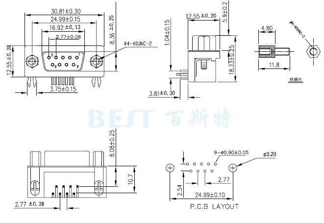 DB衔接器DR-9Y-03母座
