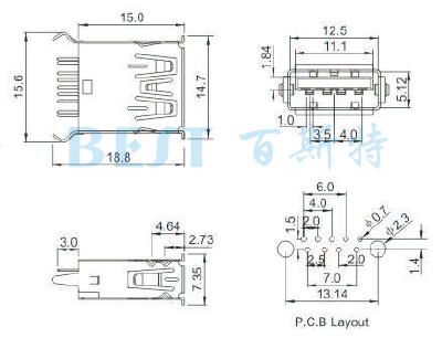 usb3.0插座_USB-A-08 3.0_产品简介